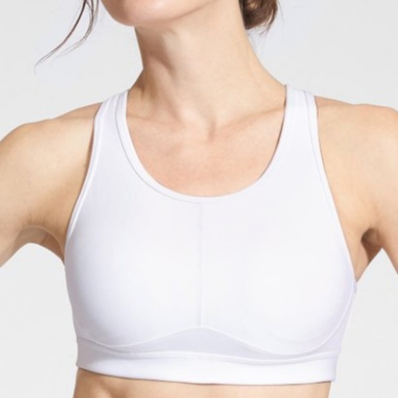 athleta white sports bra